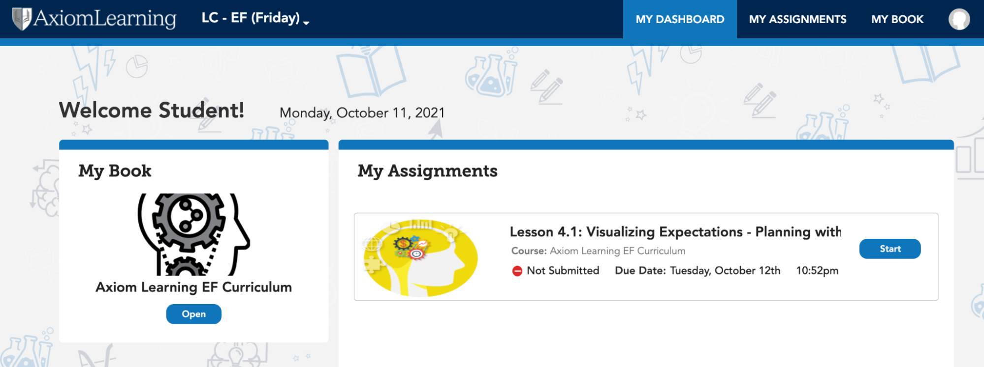 C2C - Student Assignments View